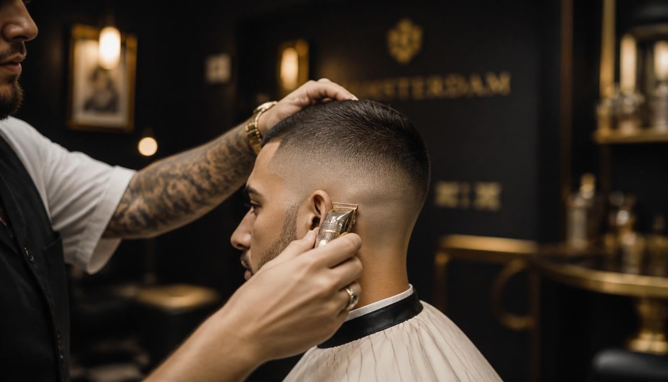 Skin fade maintenance at Empire Barbershop Amsterdam Nassaukade