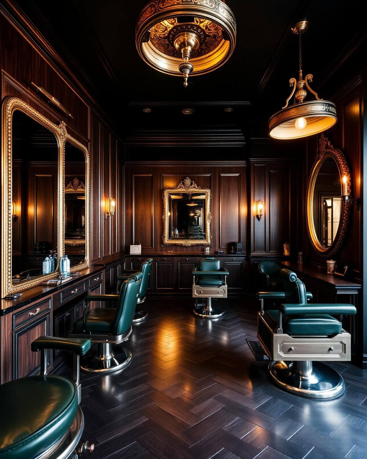 Empire Barbershop interior on Nassaukade, Amsterdam West
